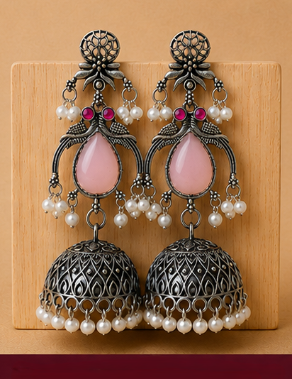 Traditional Ethnic Jhumka Earrings - Image 3