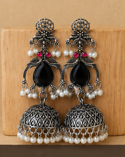 Traditional Ethnic Jhumka Earrings - Image 5