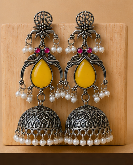 Traditional Ethnic Jhumka Earrings - Image 4
